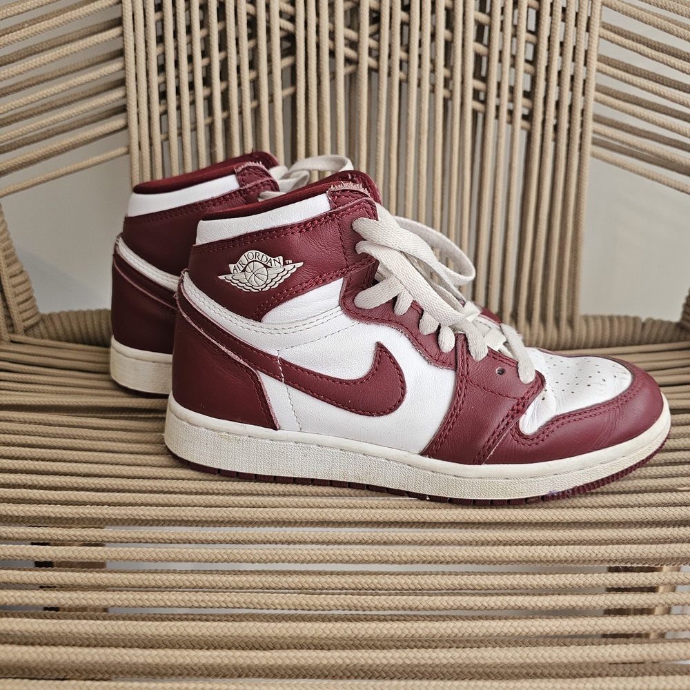 Red and White High-Top Sneakers